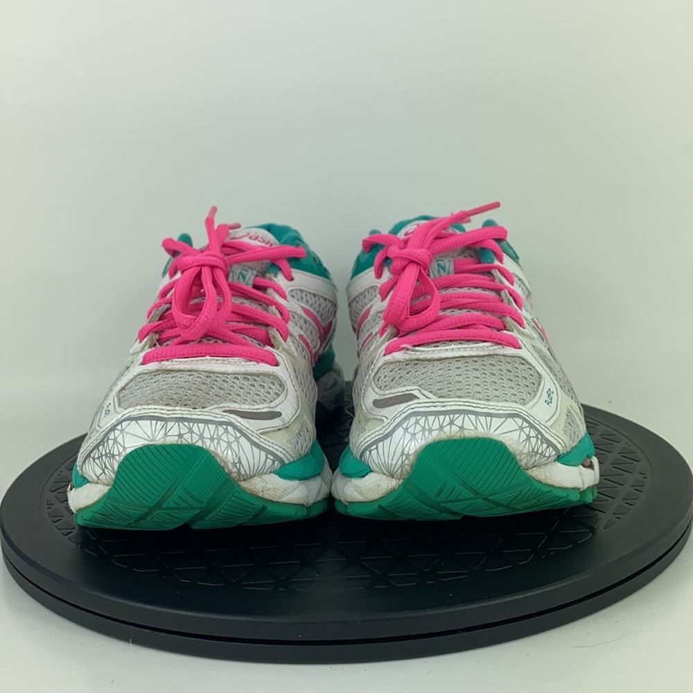 Asics Gel-Kayano 21 White/Green Athletic Running Shoes T4H7N Women's Size 8 - Picture 2 of 12